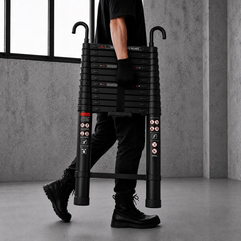 Échelle Télescopique 5m Noire Pro — photo 5